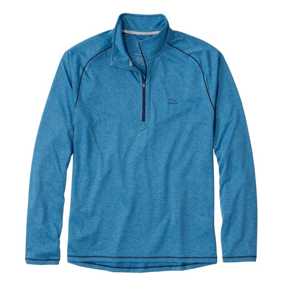 ⭐️LL Bean Access Trail Tee Quarter-Zip Long Sleeve Blue Quick Dry Size XL⭐️
